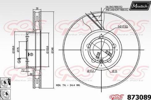 Maxtech 873089.0380 - Bremžu diski autodraugiem.lv