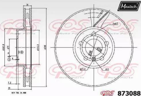 Maxtech 873088.6260 - Bremžu diski autodraugiem.lv