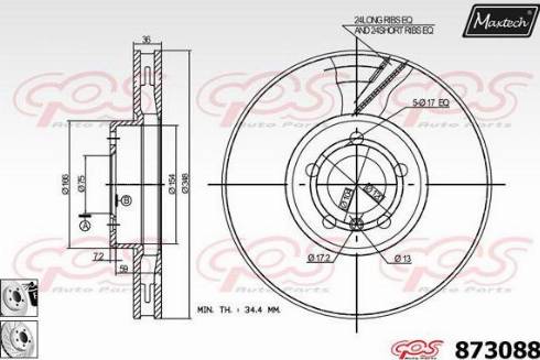 Maxtech 873088.0280 - Bremžu diski autodraugiem.lv