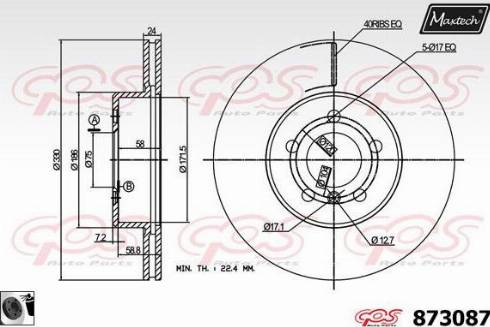 Maxtech 873087.0060 - Bremžu diski autodraugiem.lv