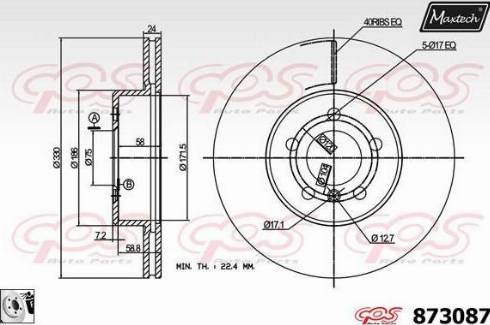 Maxtech 873087.0080 - Bremžu diski autodraugiem.lv