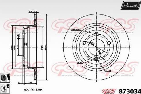 Maxtech 873034.6060 - Bremžu diski autodraugiem.lv