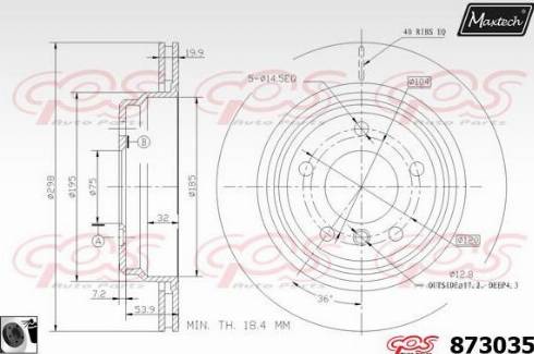 Maxtech 873035.0060 - Bremžu diski autodraugiem.lv