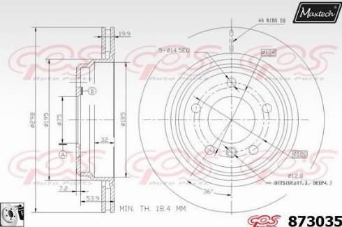 Maxtech 873035.0080 - Bremžu diski autodraugiem.lv