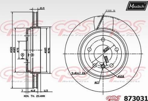 Maxtech 873031.0000 - Bremžu diski autodraugiem.lv