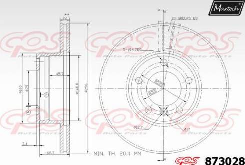 Maxtech 873028.0000 - Bremžu diski autodraugiem.lv