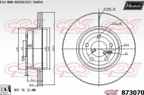 Maxtech 873070.0080 - Bremžu diski autodraugiem.lv