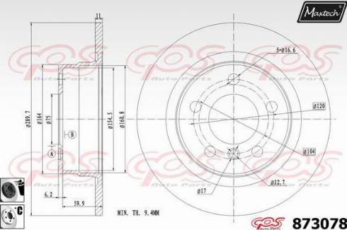 Maxtech 873078.6060 - Bremžu diski autodraugiem.lv