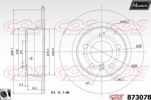 Maxtech 873078.0060 - Bremžu diski autodraugiem.lv