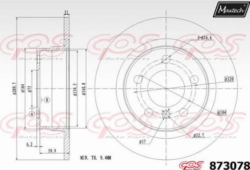 Maxtech 873078.0000 - Bremžu diski autodraugiem.lv