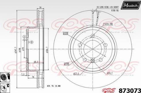 Maxtech 873073.6060 - Bremžu diski autodraugiem.lv