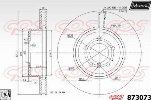 Maxtech 873073.0080 - Bremžu diski autodraugiem.lv