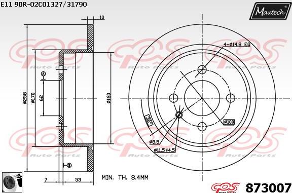 Maxtech 873072 - Bremžu diski autodraugiem.lv