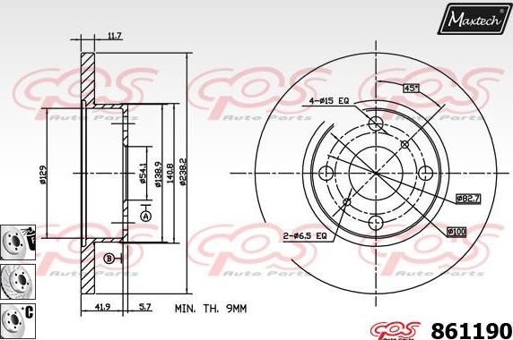 Maxtech 873580 - Bremžu diski autodraugiem.lv