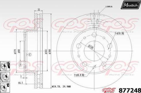 Maxtech 877248.6980 - Bremžu diski autodraugiem.lv