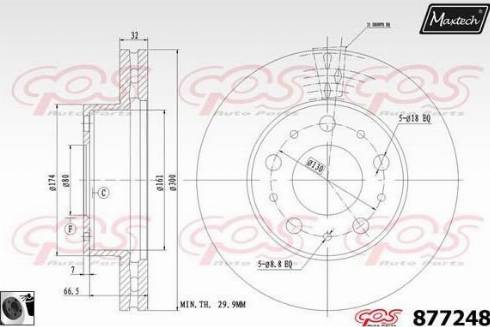 Maxtech 877248.0060 - Bremžu diski autodraugiem.lv