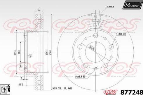 Maxtech 877248.0080 - Bremžu diski autodraugiem.lv