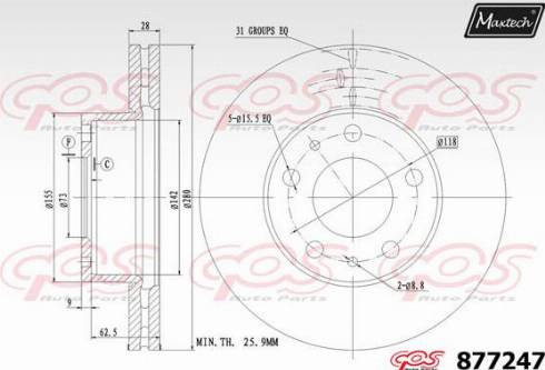 Maxtech 877247.0080 - Bremžu diski autodraugiem.lv