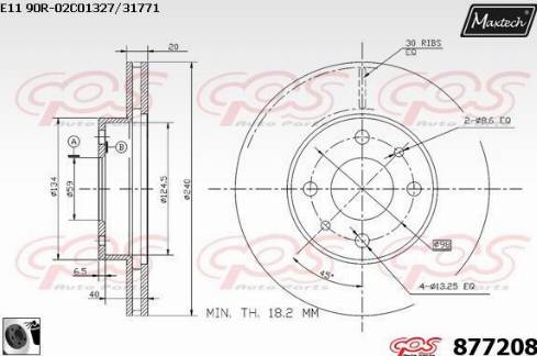 Maxtech 877208.0060 - Bremžu diski autodraugiem.lv