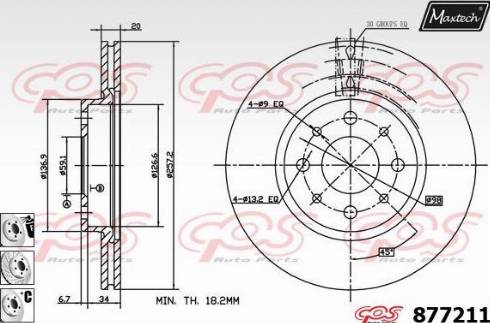 Maxtech 877211.6980 - Bremžu diski autodraugiem.lv