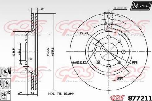 Maxtech 877211.6880 - Bremžu diski autodraugiem.lv