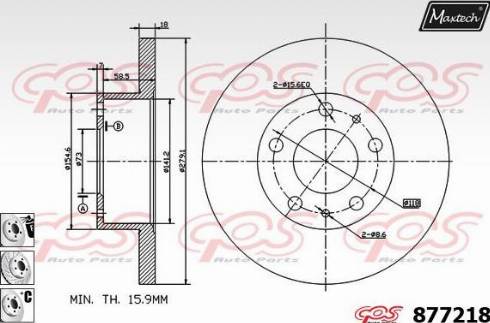 Maxtech 877218.6880 - Bremžu diski autodraugiem.lv