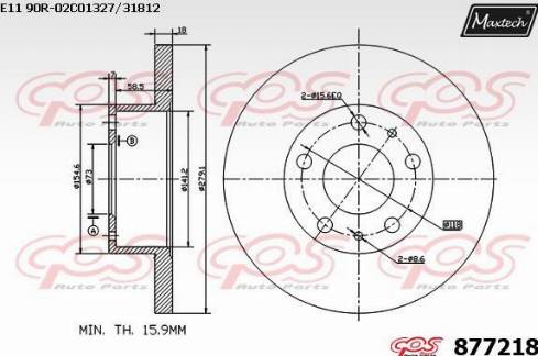 Maxtech 877218.0000 - Bremžu diski autodraugiem.lv