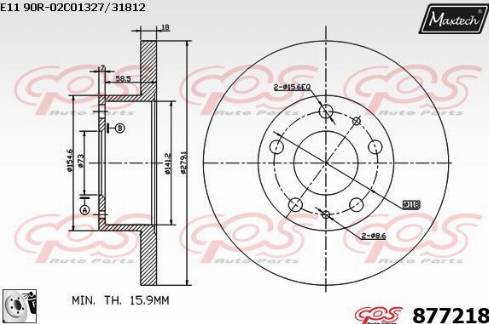 Maxtech 877218.0080 - Bremžu diski autodraugiem.lv