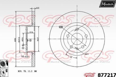 Maxtech 877217.6060 - Bremžu diski autodraugiem.lv