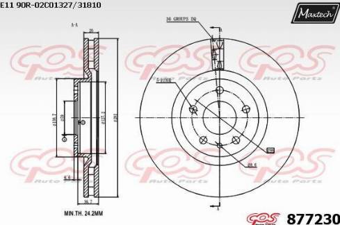 Maxtech 877230.0000 - Bremžu diski autodraugiem.lv