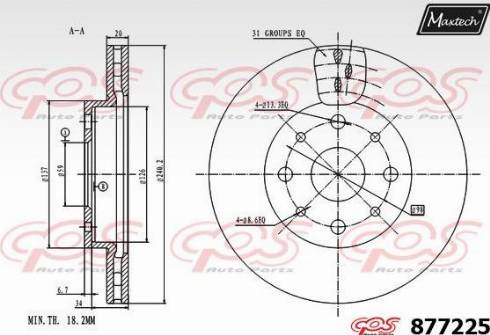 Maxtech 877225.0000 - Bremžu diski autodraugiem.lv