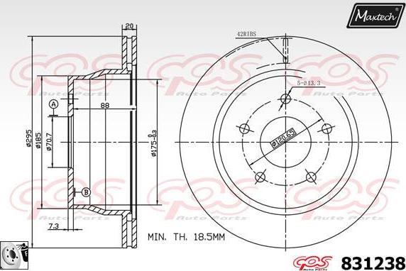 Maxtech 877225 - Bremžu diski autodraugiem.lv