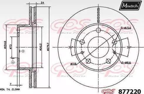 Maxtech 877220.6060 - Bremžu diski autodraugiem.lv