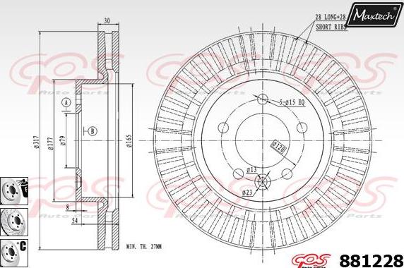 Maxtech 70160040 - Virzītājčaulu komplekts, Bremžu suports autodraugiem.lv