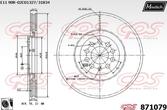 Maxtech 70160068 - Virzītājčaulu komplekts, Bremžu suports autodraugiem.lv