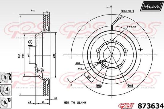 Maxtech 70160002 - Virzītājčaulu komplekts, Bremžu suports autodraugiem.lv