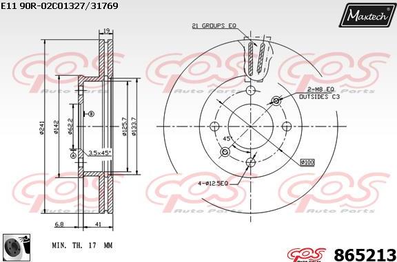 Maxtech 70160016 - Virzītājčaulu komplekts, Bremžu suports autodraugiem.lv