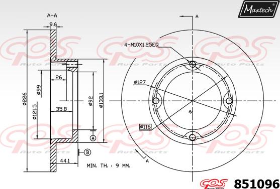 Maxtech 70160035 - Virzītājčaulu komplekts, Bremžu suports autodraugiem.lv