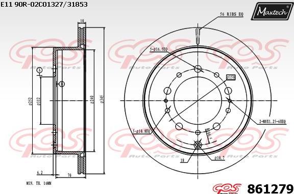 Maxtech 70160038 - Virzītājčaulu komplekts, Bremžu suports autodraugiem.lv