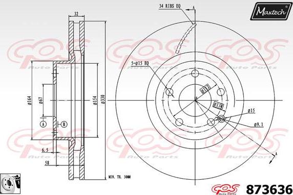 Maxtech 70160021 - Virzītājčaulu komplekts, Bremžu suports autodraugiem.lv