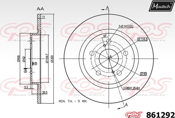 Maxtech 70160022 - Virzītājčaulu komplekts, Bremžu suports autodraugiem.lv