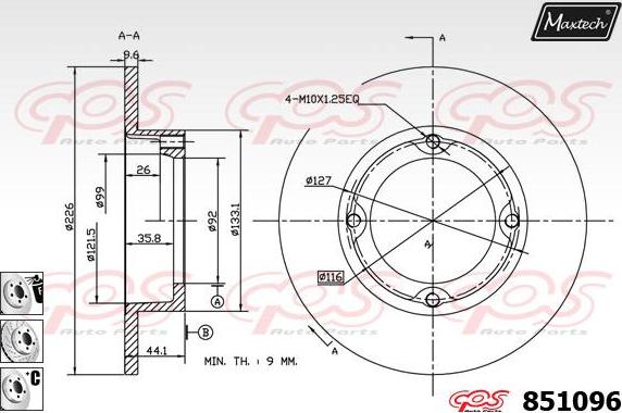 Maxtech 70160079 - Virzītājčaulu komplekts, Bremžu suports autodraugiem.lv