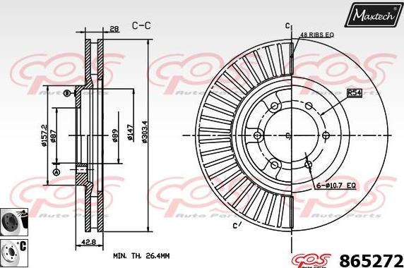 Maxtech 70160117 - Virzītājčaulu komplekts, Bremžu suports autodraugiem.lv