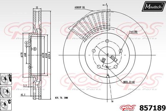 Maxtech 70160136 - Virzītājčaulu komplekts, Bremžu suports autodraugiem.lv