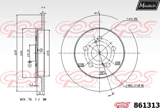 Maxtech 70180458 - Blīve, Bremžu suporta virzulītis autodraugiem.lv