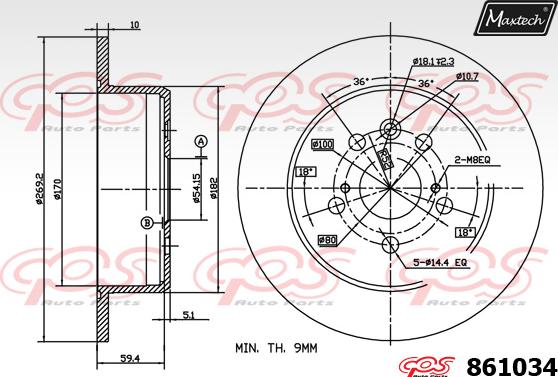 Maxtech 70180422 - Blīve, Bremžu suporta virzulītis autodraugiem.lv