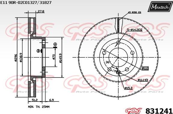 Maxtech 70180045 - Blīve, Bremžu suporta virzulītis autodraugiem.lv