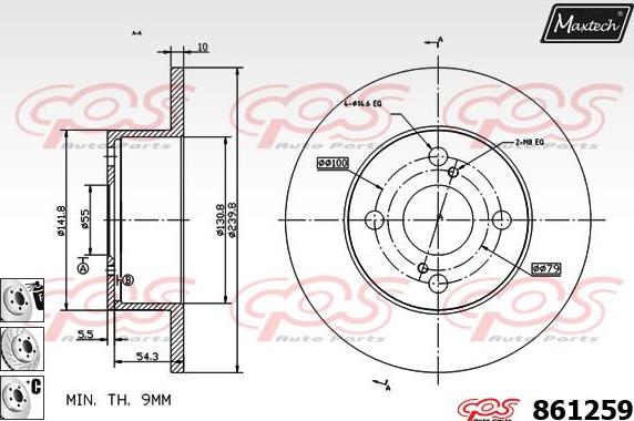 Maxtech 821289 - Bremžu diski autodraugiem.lv