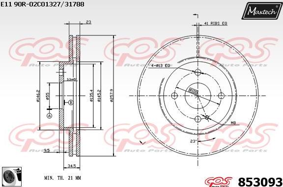 Maxtech 70180035 - Blīve, Bremžu suporta virzulītis autodraugiem.lv