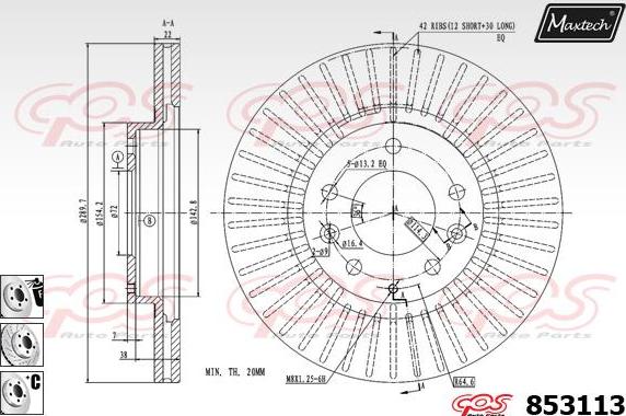 Maxtech 70180036 - Blīve, Bremžu suporta virzulītis autodraugiem.lv